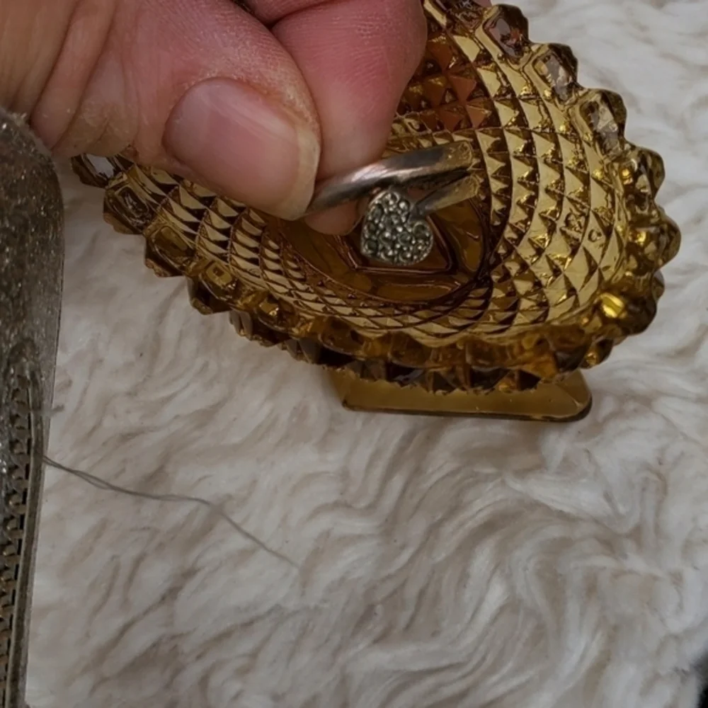 Vintage‎ silver/marcasite heart  ring 7- 7.5 - Picture 2 of 7